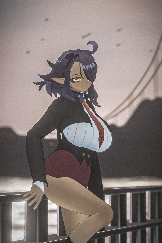 「黒薔薇のイレシス」オリジナル3Dモデル VRChat向けアバター #e62f8b