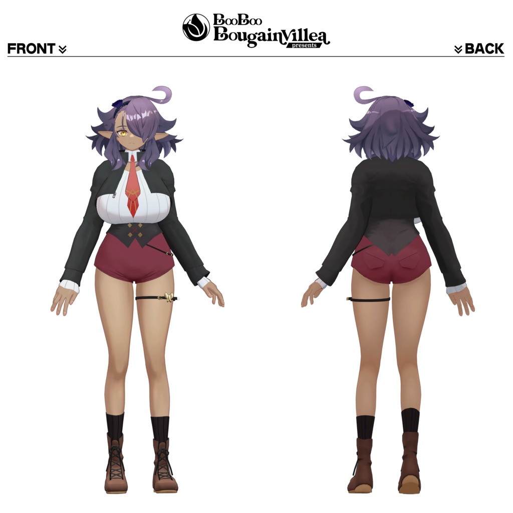 「黒薔薇のイレシス」オリジナル3Dモデル VRChat向けアバター #e62f8b