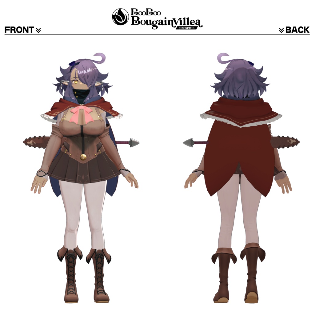 「黒薔薇のイレシス」オリジナル3Dモデル VRChat向けアバター #e62f8b