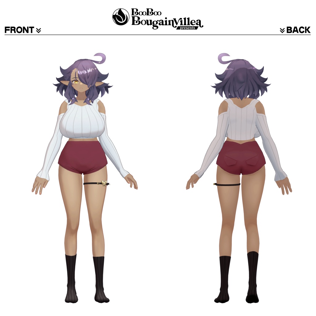 「黒薔薇のイレシス」オリジナル3Dモデル VRChat向けアバター #e62f8b