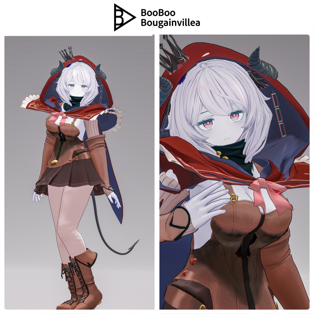 「黒薔薇のイレシス」オリジナル3Dモデル VRChat向けアバター #e62f8b