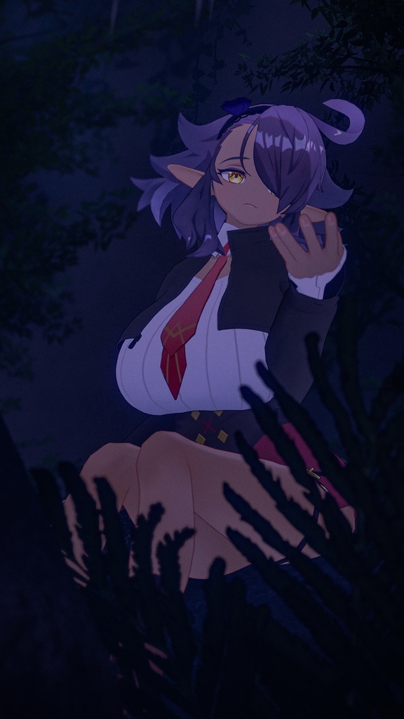 「黒薔薇のイレシス」オリジナル3Dモデル VRChat向けアバター #e62f8b