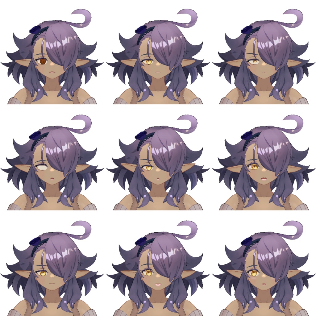 「黒薔薇のイレシス」オリジナル3Dモデル VRChat向けアバター #e62f8b