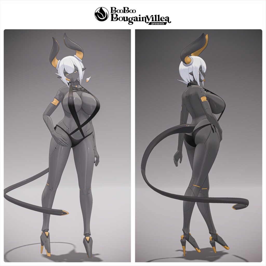 「サイバーアンドロイドのニューラリア」 オリジナル3Dモデル VRChat向けアバター #e62f8b