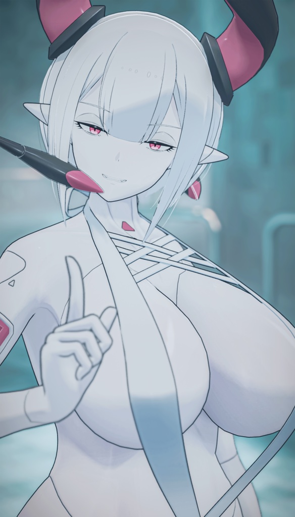 「サイバーアンドロイドのニューラリア」 オリジナル3Dモデル VRChat向けアバター #e62f8b