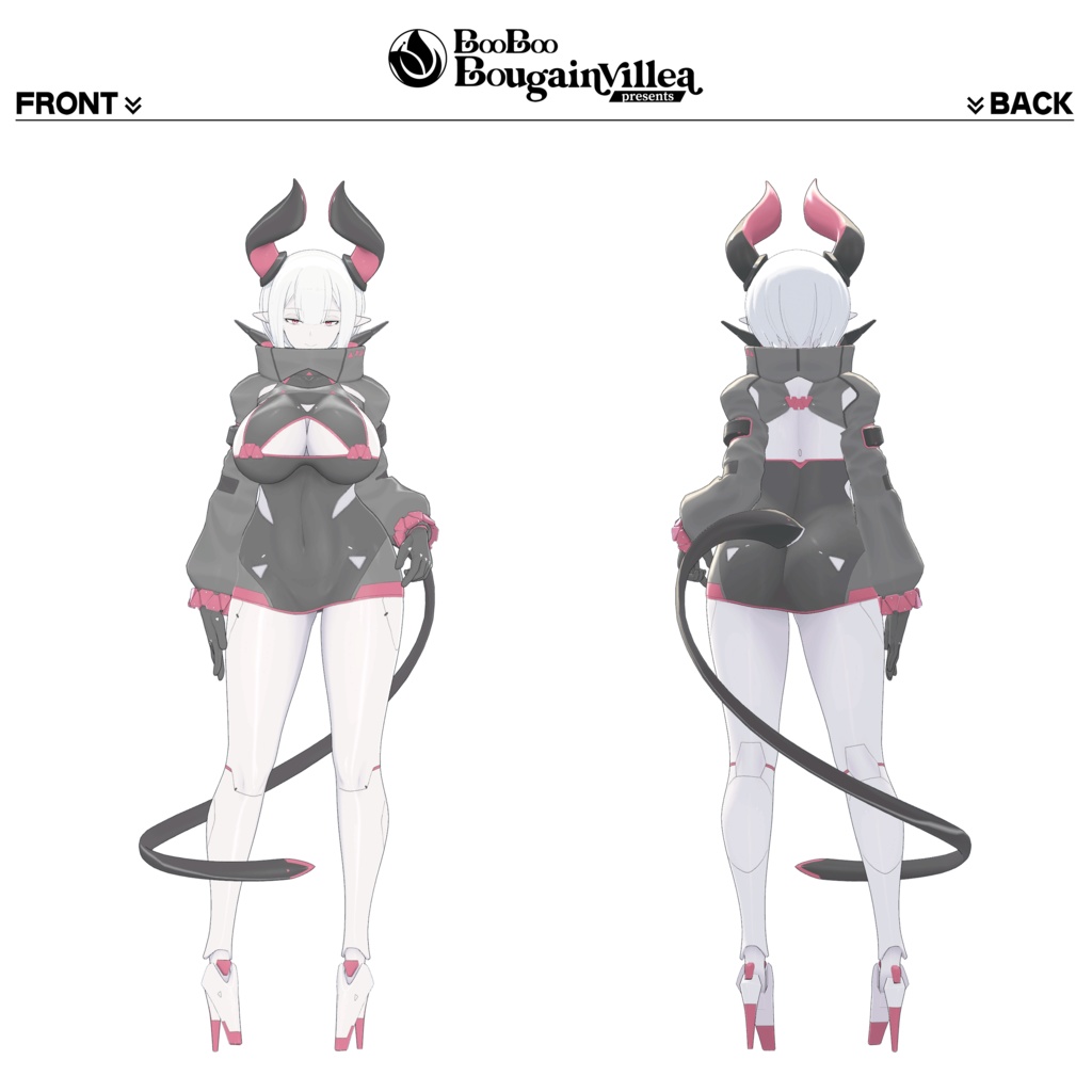 「サイバーアンドロイドのニューラリア」 オリジナル3Dモデル VRChat向けアバター #e62f8b