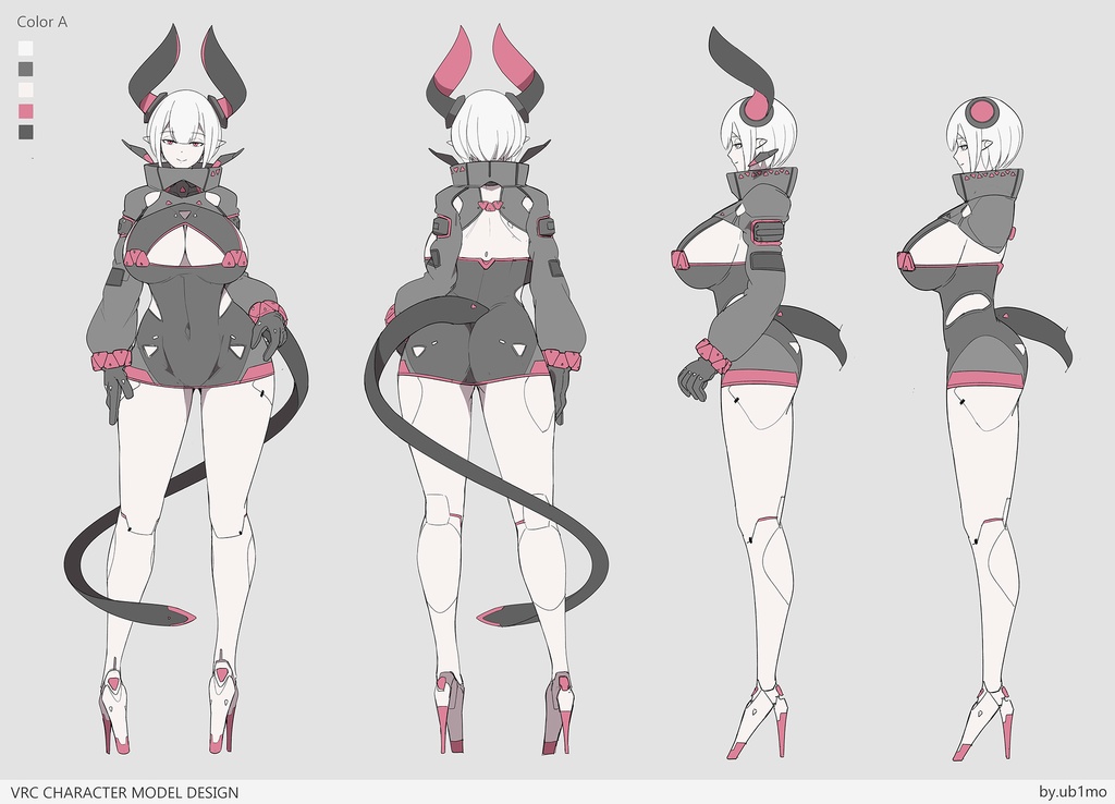 「サイバーアンドロイドのニューラリア」 オリジナル3Dモデル VRChat向けアバター #e62f8b