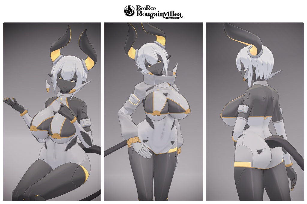 「サイバーアンドロイドのニューラリア」 オリジナル3Dモデル VRChat向けアバター #e62f8b