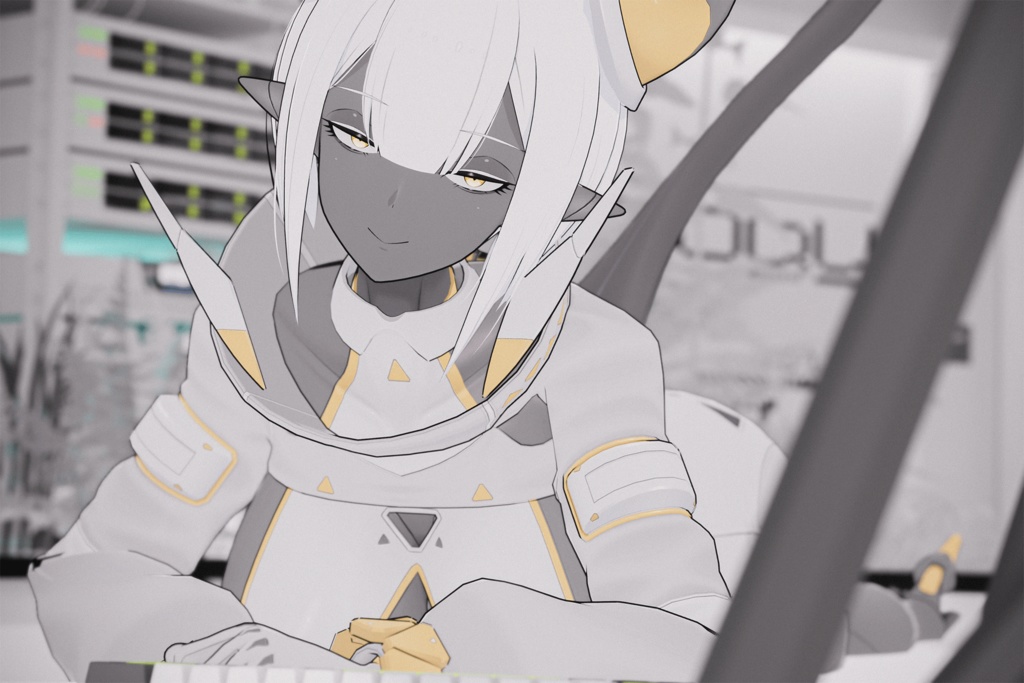 「サイバーアンドロイドのニューラリア」 オリジナル3Dモデル VRChat向けアバター #e62f8b