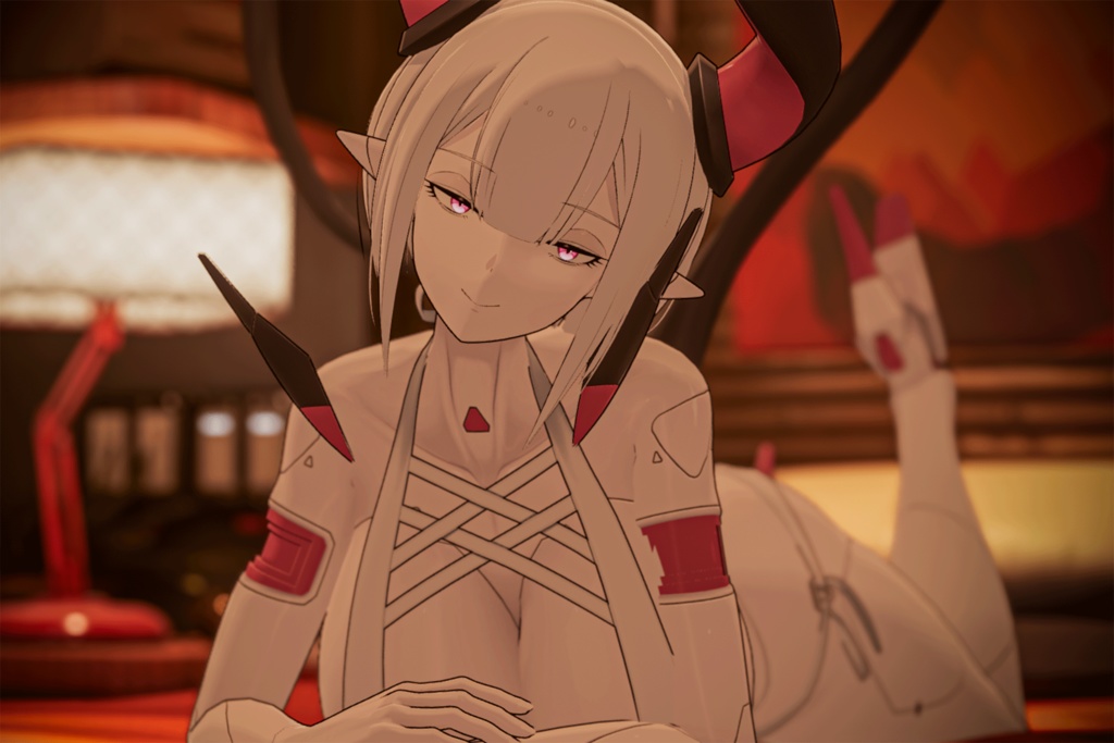 「サイバーアンドロイドのニューラリア」 オリジナル3Dモデル VRChat向けアバター #e62f8b