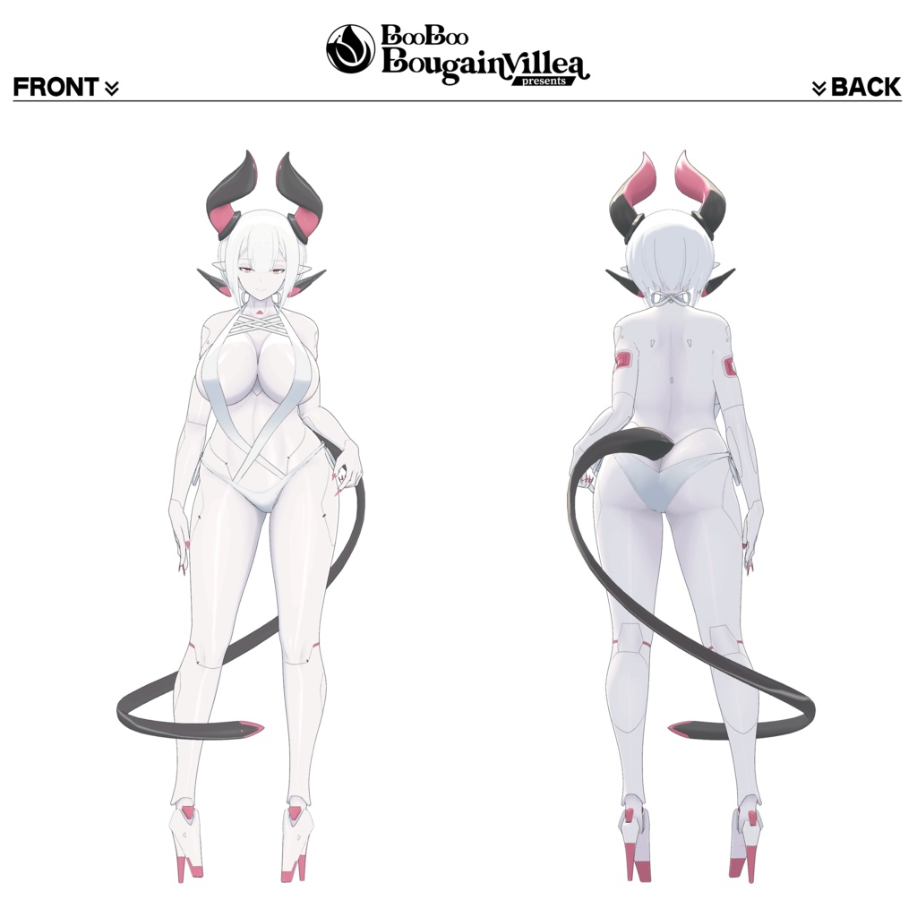 「サイバーアンドロイドのニューラリア」 オリジナル3Dモデル VRChat向けアバター #e62f8b