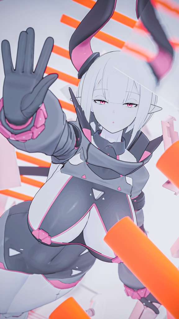 「サイバーアンドロイドのニューラリア」 オリジナル3Dモデル VRChat向けアバター #e62f8b