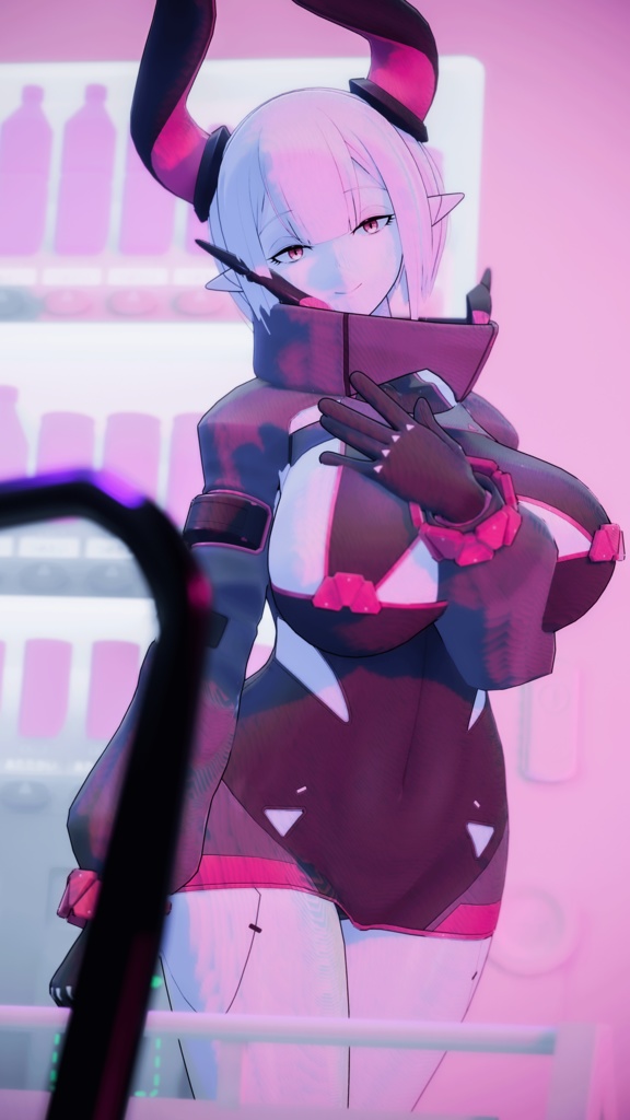 「サイバーアンドロイドのニューラリア」 オリジナル3Dモデル VRChat向けアバター #e62f8b