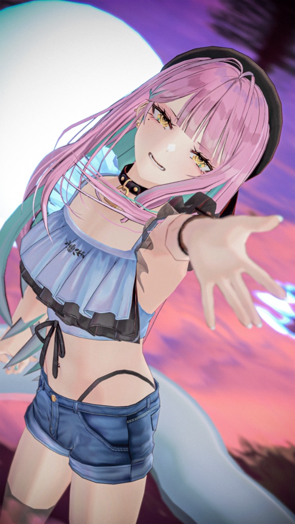 「女装男子の曾我くん」 オリジナル3Dモデル VRChat向けアバター #e62f8b