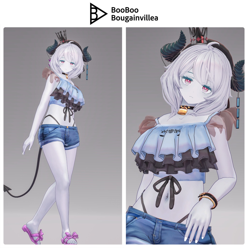 「女装男子の曾我くん」 オリジナル3Dモデル VRChat向けアバター #e62f8b