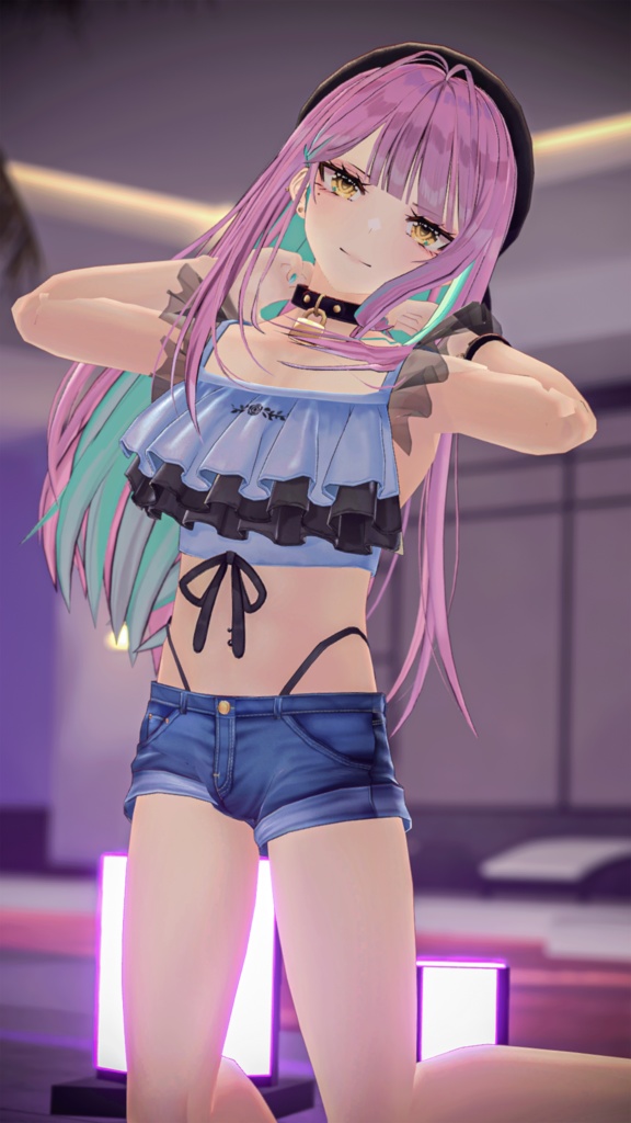 「女装男子の曾我くん」 オリジナル3Dモデル VRChat向けアバター #e62f8b