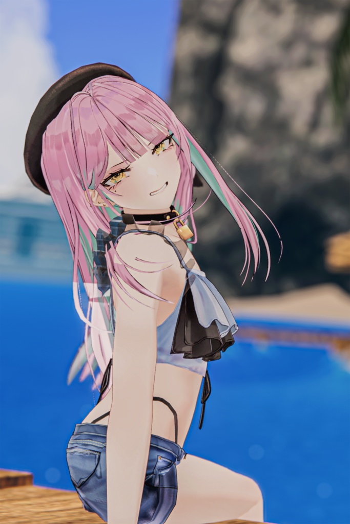 「女装男子の曾我くん」 オリジナル3Dモデル VRChat向けアバター #e62f8b