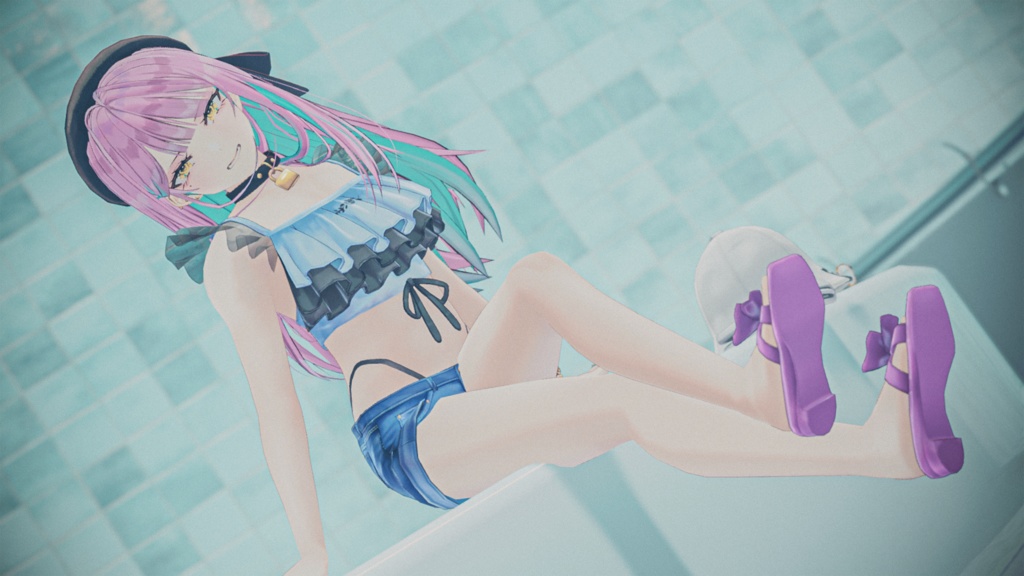 「女装男子の曾我くん」 オリジナル3Dモデル VRChat向けアバター #e62f8b