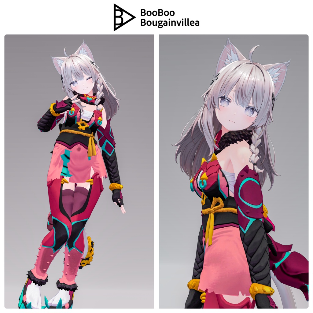 「たぬきの鬼怒田」 複数アバター対応衣装同梱 オリジナル3Dモデル VRChat向けアバター #e62f8b
