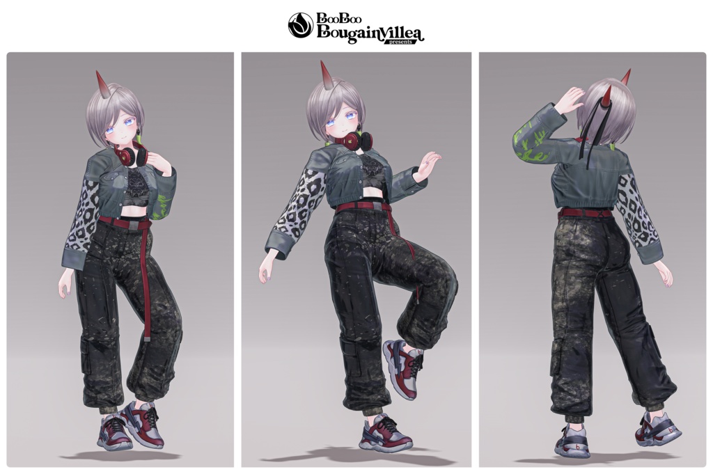 「鬼のお姉さん 霧子」 複数アバター対応衣装同梱 オリジナル3Dモデル VRChat向けアバター #e62f8b