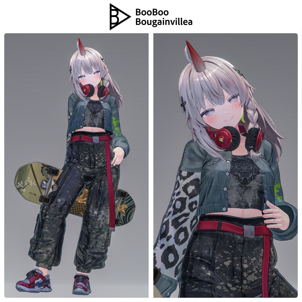 「鬼のお姉さん 霧子」 複数アバター対応衣装同梱 オリジナル3Dモデル VRChat向けアバター #e62f8b