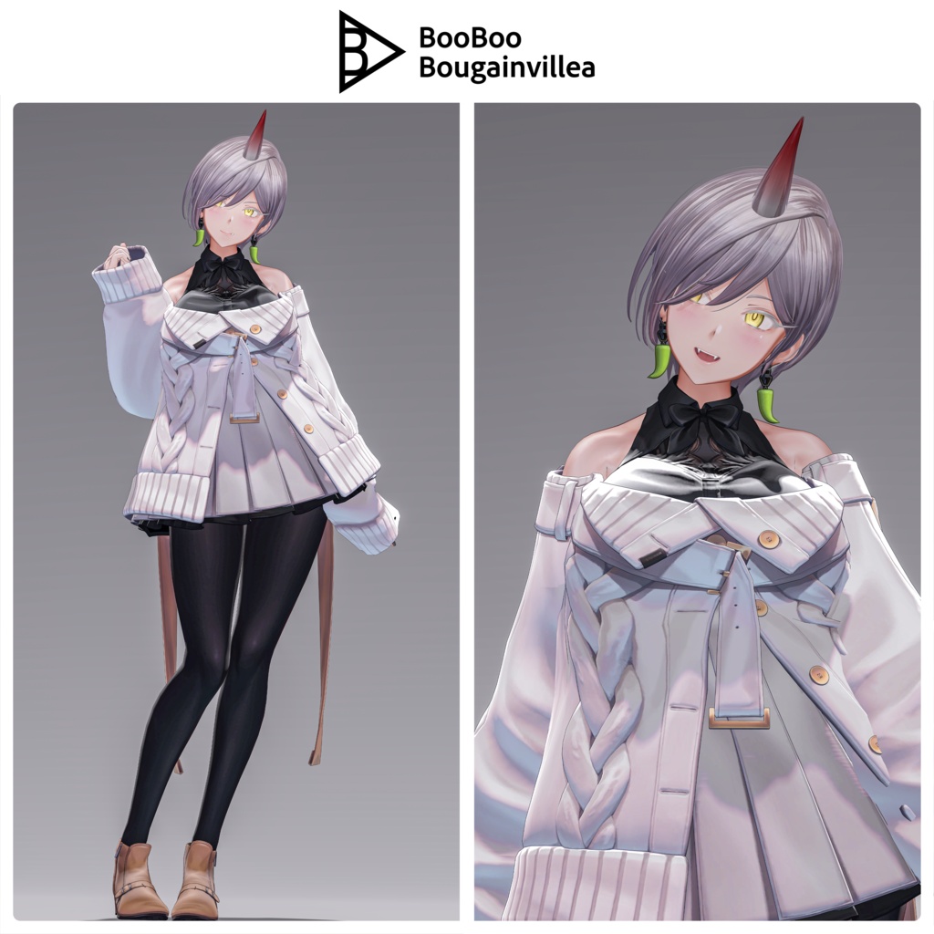 「鬼のお姉さん 霧子」 複数アバター対応衣装同梱 オリジナル3Dモデル VRChat向けアバター #e62f8b