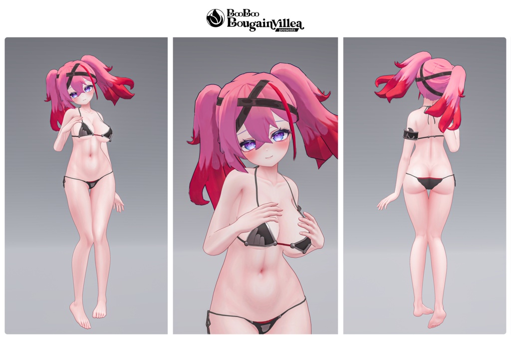 「デュラハンナースの範奈さん」 複数アバター対応衣装同梱 オリジナル3Dモデル VRChat向けアバター #e62f8b