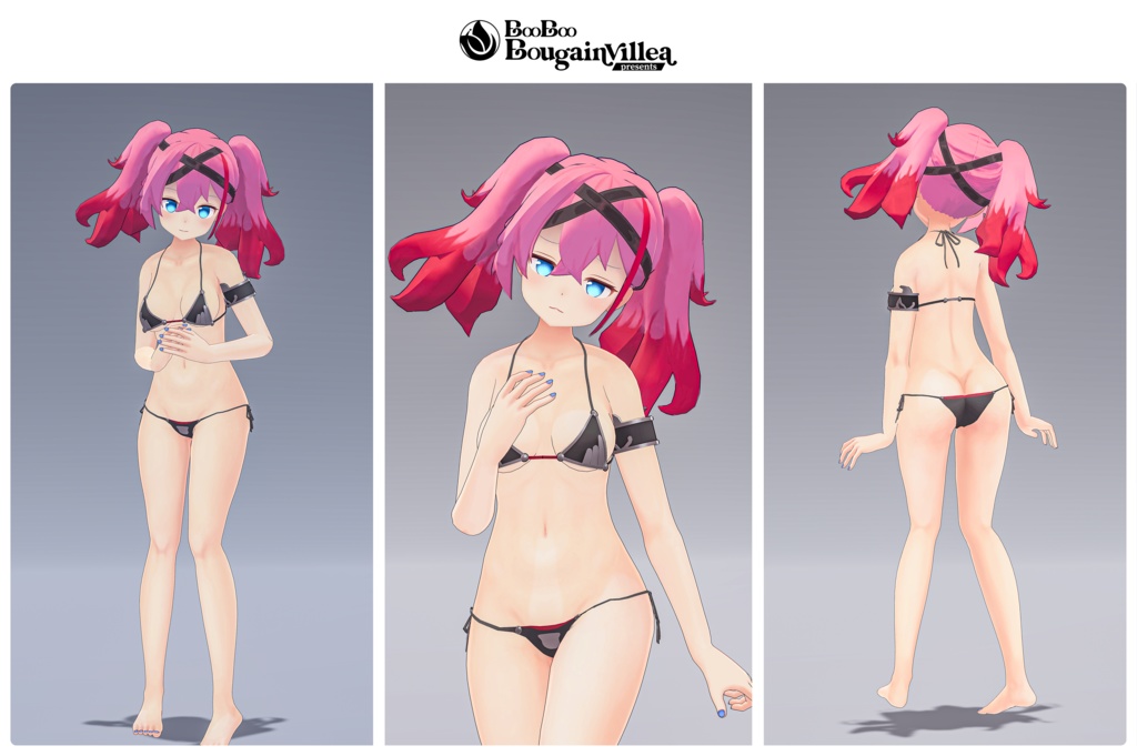 「デュラハンナースの範奈さん」 複数アバター対応衣装同梱 オリジナル3Dモデル VRChat向けアバター #e62f8b