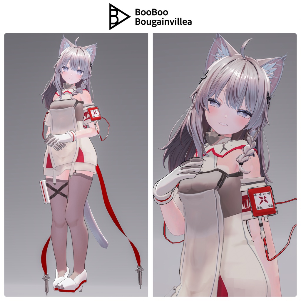 「デュラハンナースの範奈さん」 複数アバター対応衣装同梱 オリジナル3Dモデル VRChat向けアバター #e62f8b