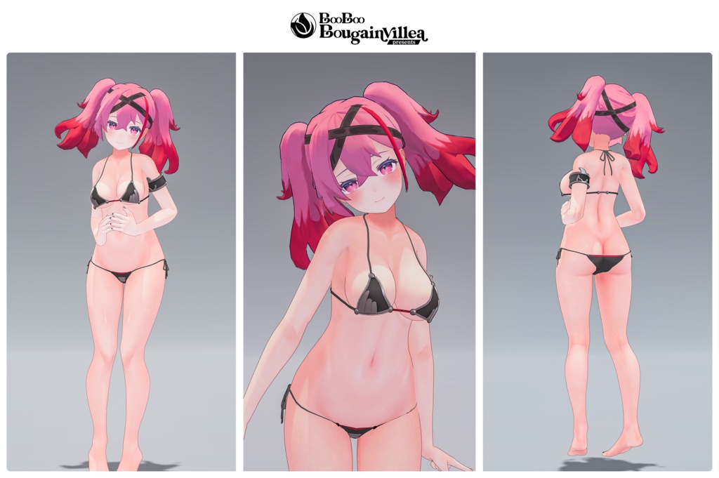 「デュラハンナースの範奈さん」 複数アバター対応衣装同梱 オリジナル3Dモデル VRChat向けアバター #e62f8b