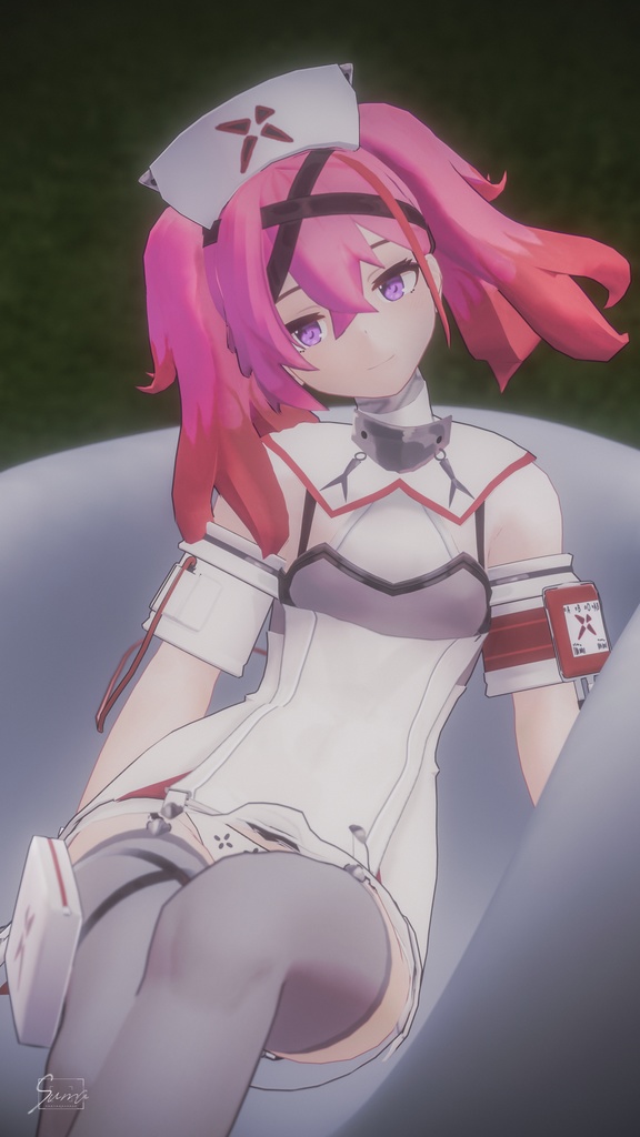 「デュラハンナースの範奈さん」 複数アバター対応衣装同梱 オリジナル3Dモデル VRChat向けアバター #e62f8b