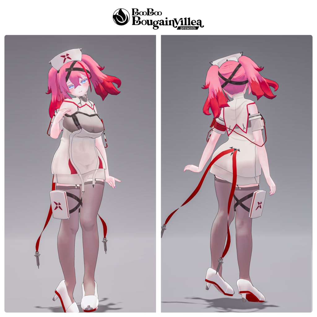 「デュラハンナースの範奈さん」 複数アバター対応衣装同梱 オリジナル3Dモデル VRChat向けアバター #e62f8b