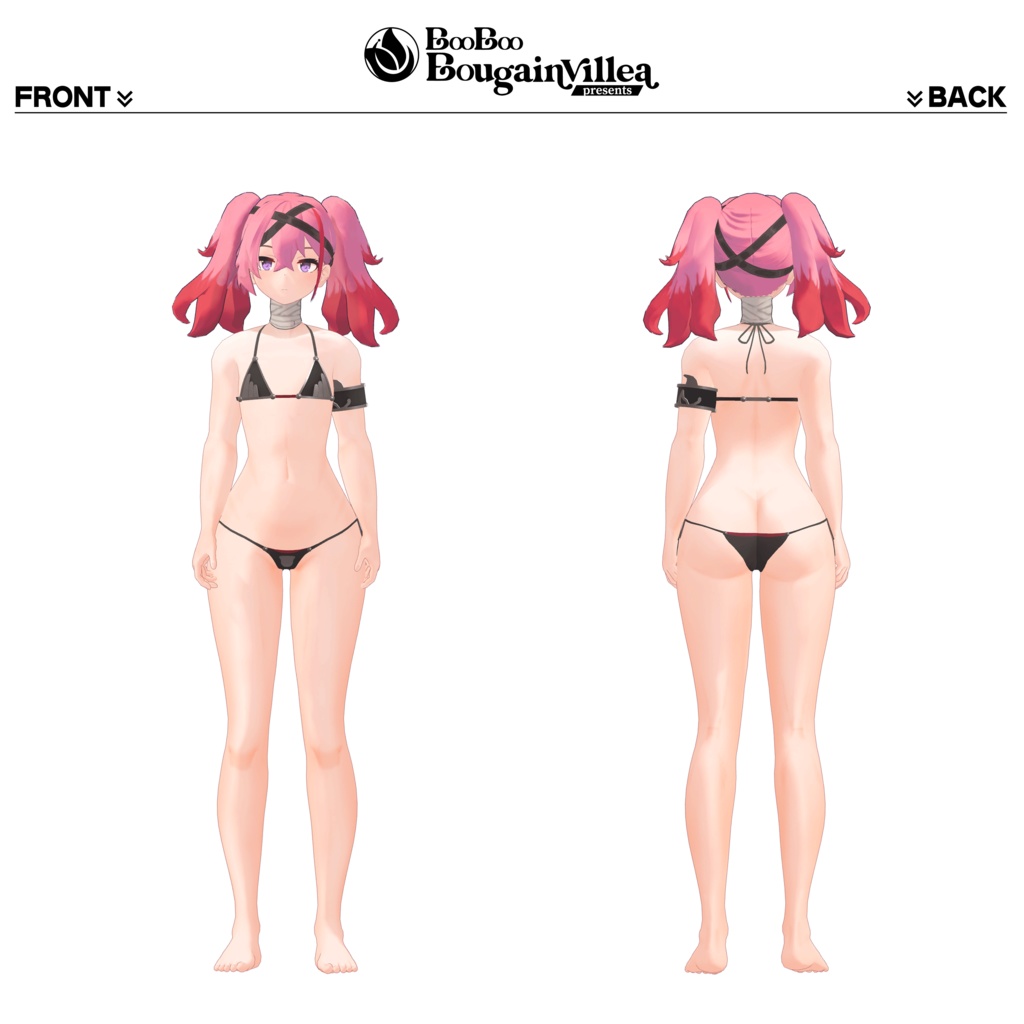 「デュラハンナースの範奈さん」 複数アバター対応衣装同梱 オリジナル3Dモデル VRChat向けアバター #e62f8b