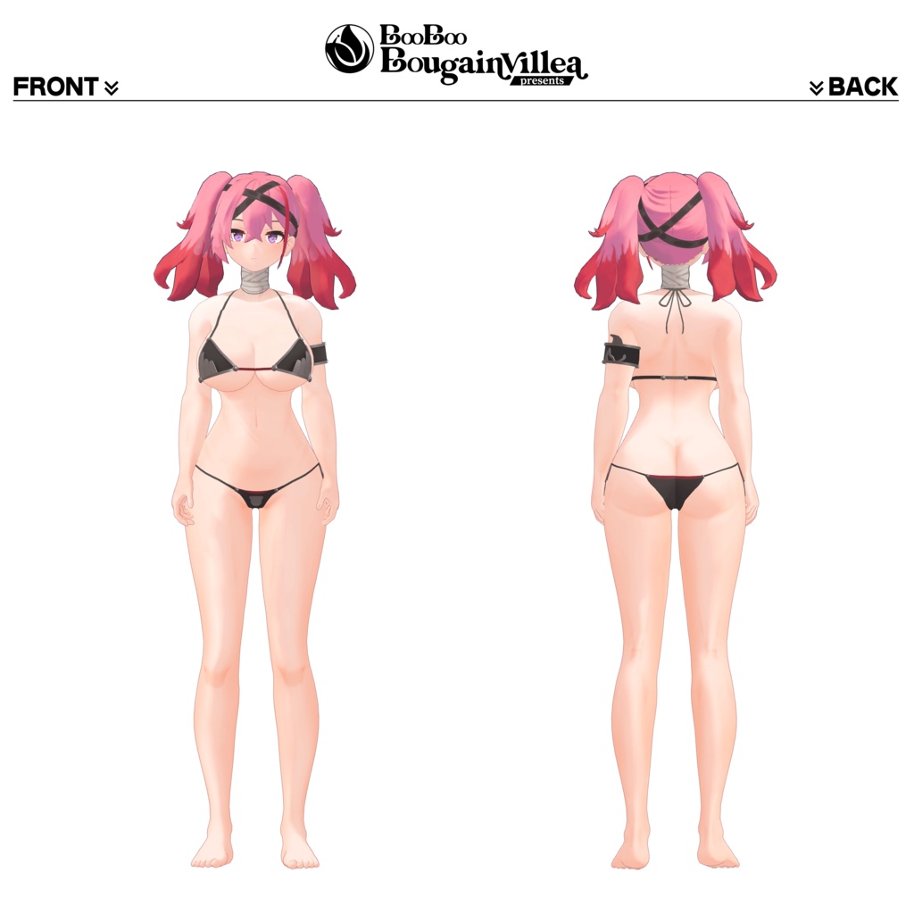 「デュラハンナースの範奈さん」 複数アバター対応衣装同梱 オリジナル3Dモデル VRChat向けアバター #e62f8b