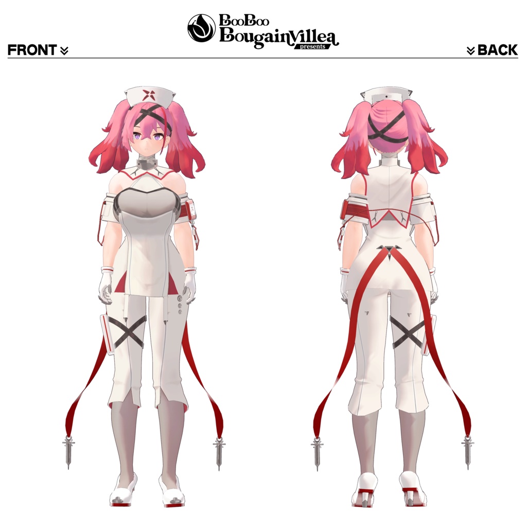 「デュラハンナースの範奈さん」 複数アバター対応衣装同梱 オリジナル3Dモデル VRChat向けアバター #e62f8b