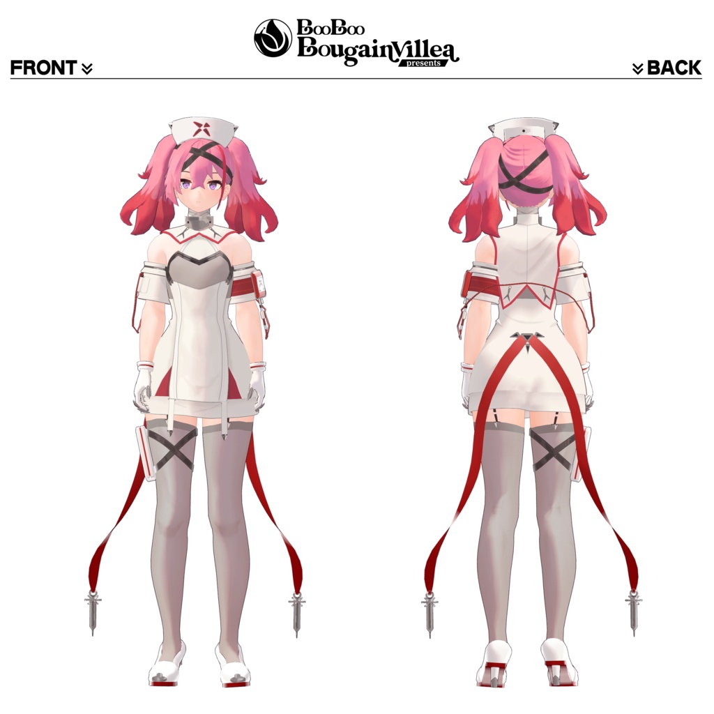 「デュラハンナースの範奈さん」 複数アバター対応衣装同梱 オリジナル3Dモデル VRChat向けアバター #e62f8b