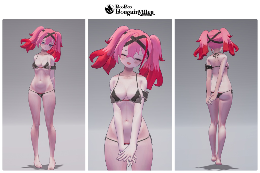 「デュラハンナースの範奈さん」 複数アバター対応衣装同梱 オリジナル3Dモデル VRChat向けアバター #e62f8b