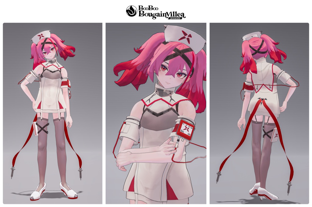 「デュラハンナースの範奈さん」 複数アバター対応衣装同梱 オリジナル3Dモデル VRChat向けアバター #e62f8b