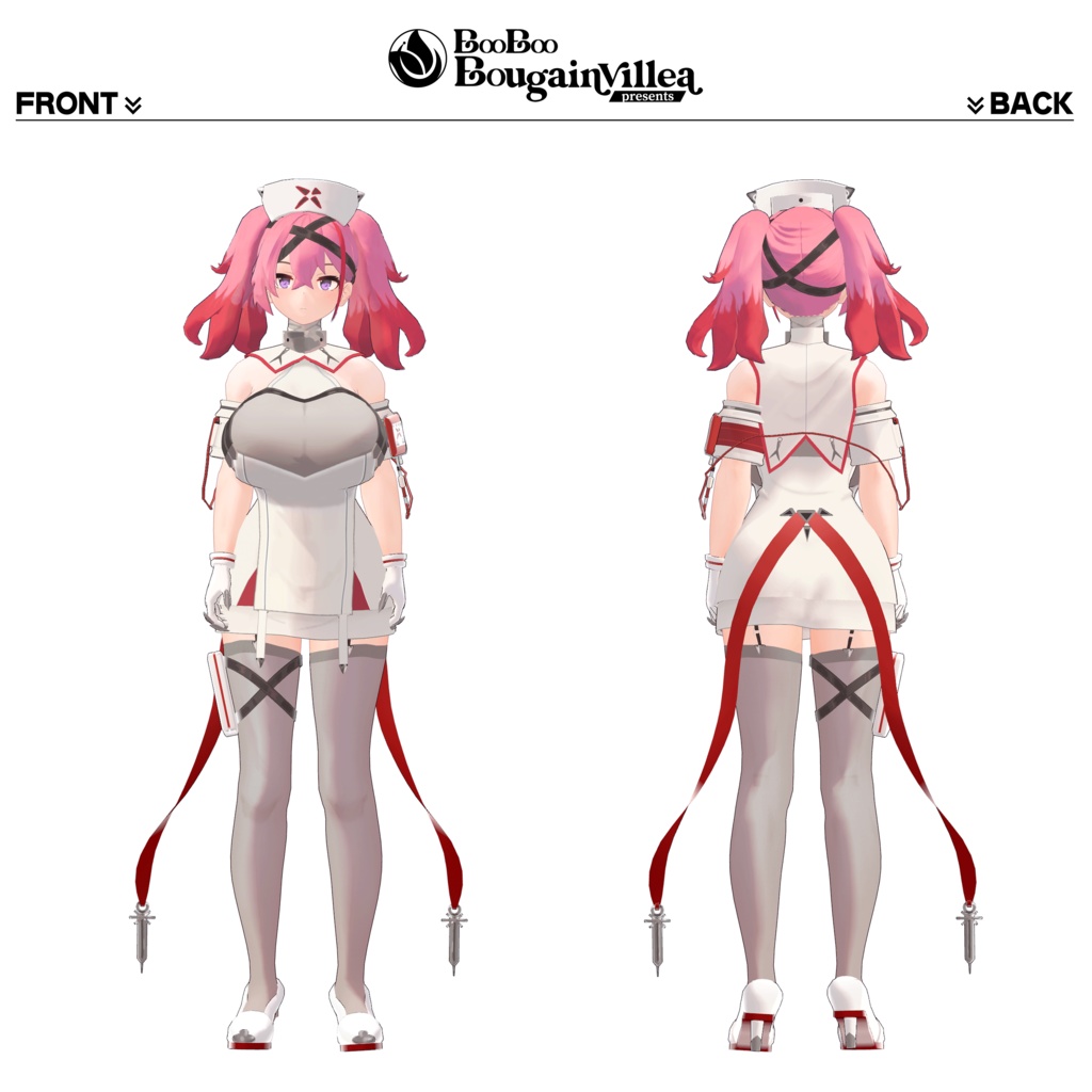 「デュラハンナースの範奈さん」 複数アバター対応衣装同梱 オリジナル3Dモデル VRChat向けアバター #e62f8b