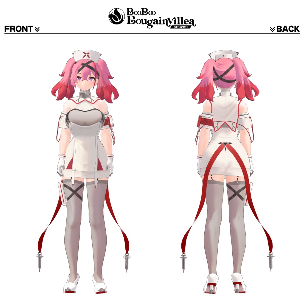 「デュラハンナースの範奈さん」 複数アバター対応衣装同梱 オリジナル3Dモデル VRChat向けアバター #e62f8b