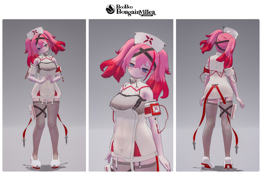 「デュラハンナースの範奈さん」 複数アバター対応衣装同梱 オリジナル3Dモデル VRChat向けアバター #e62f8b