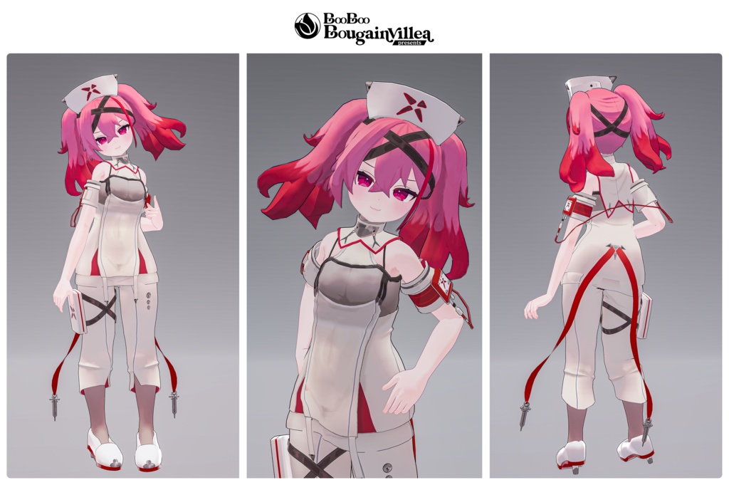 「デュラハンナースの範奈さん」 複数アバター対応衣装同梱 オリジナル3Dモデル VRChat向けアバター #e62f8b