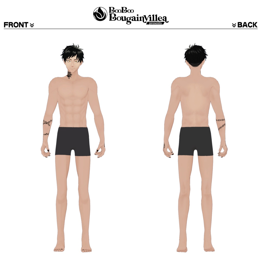 「咎牙」 複数アバター対応衣装同梱 オリジナル3Dモデル VRChat向けアバター #e62f8b