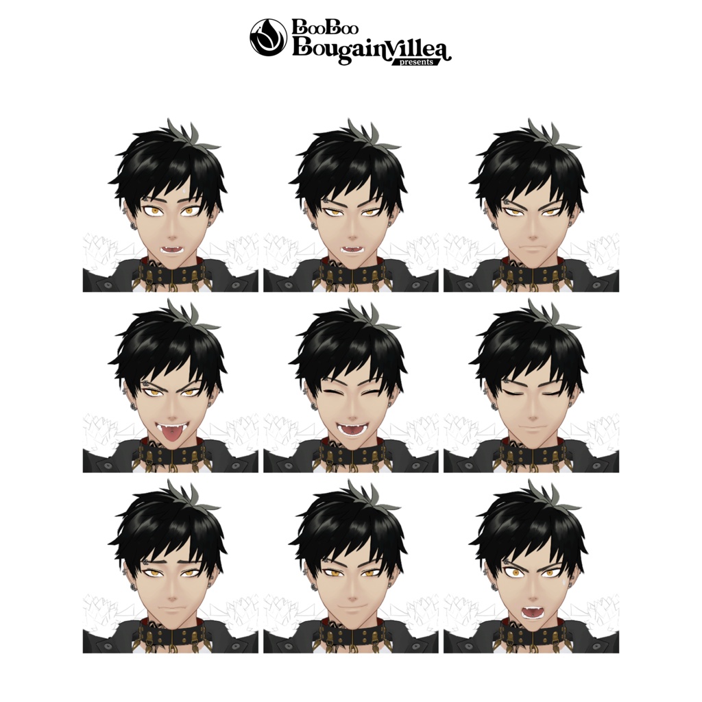 「咎牙」 複数アバター対応衣装同梱 オリジナル3Dモデル VRChat向けアバター #e62f8b