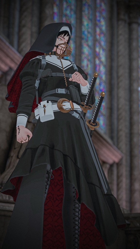 「咎牙」 複数アバター対応衣装同梱 オリジナル3Dモデル VRChat向けアバター #e62f8b