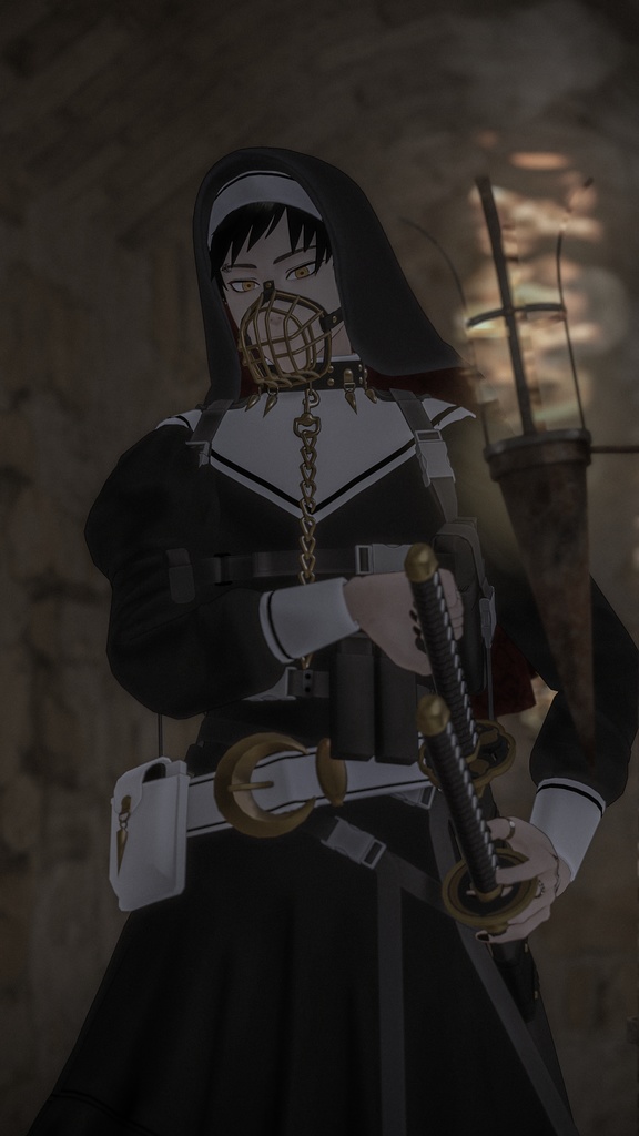 「咎牙」 複数アバター対応衣装同梱 オリジナル3Dモデル VRChat向けアバター #e62f8b