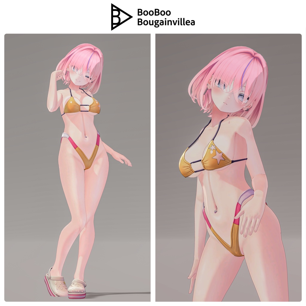 悪魔ギャルのサタニカ 複数アバター対応衣装同梱 オリジナル3Dモデル VRChat向けアバター #e62f8b