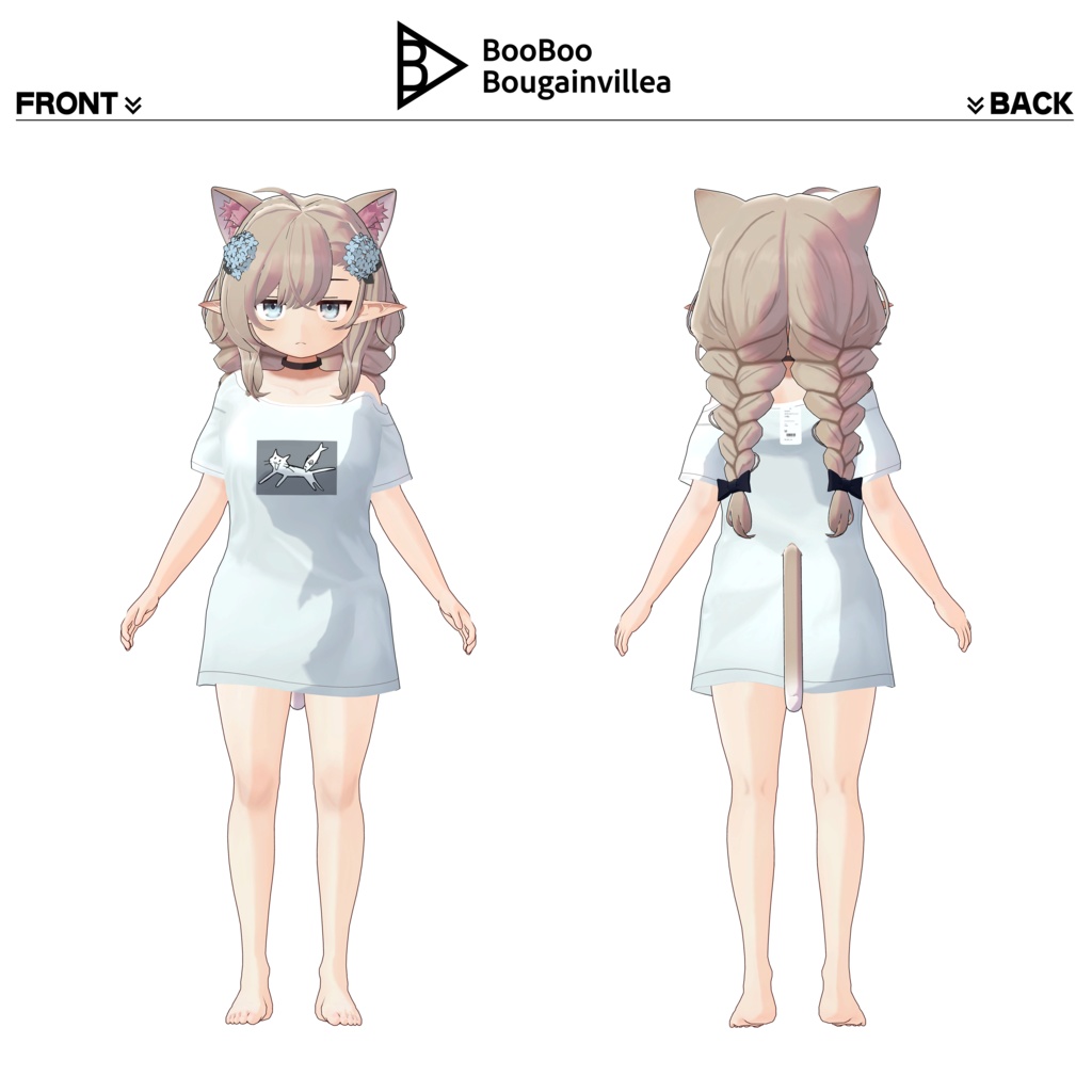 ジト目エルフのモニカ VRChat向けオリジナル3Dアバター #e62f8b
