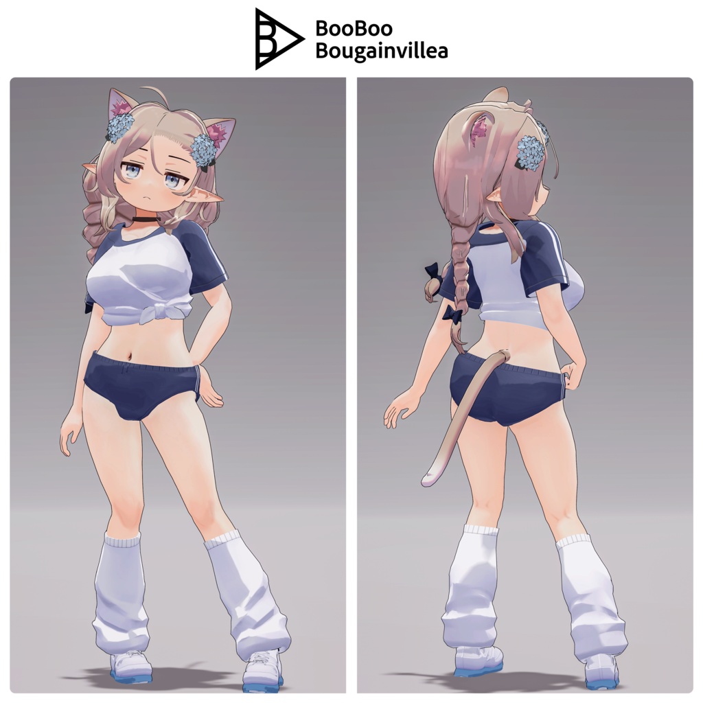 ジト目エルフのモニカ VRChat向けオリジナル3Dアバター #e62f8b