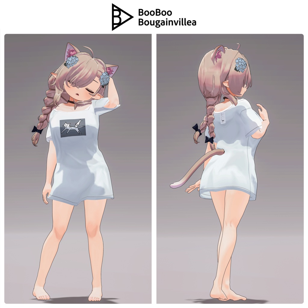 ジト目エルフのモニカ VRChat向けオリジナル3Dアバター #e62f8b